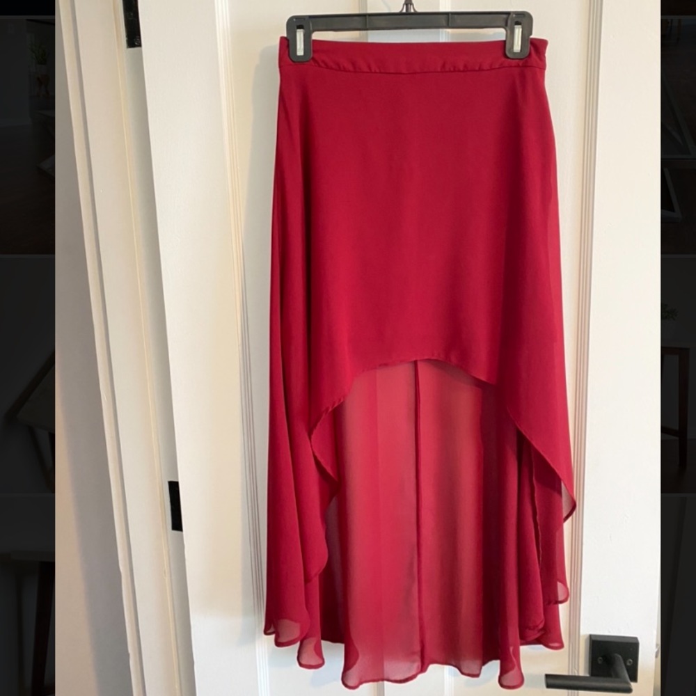 Forever 21 high-low Wine Red Skirt
